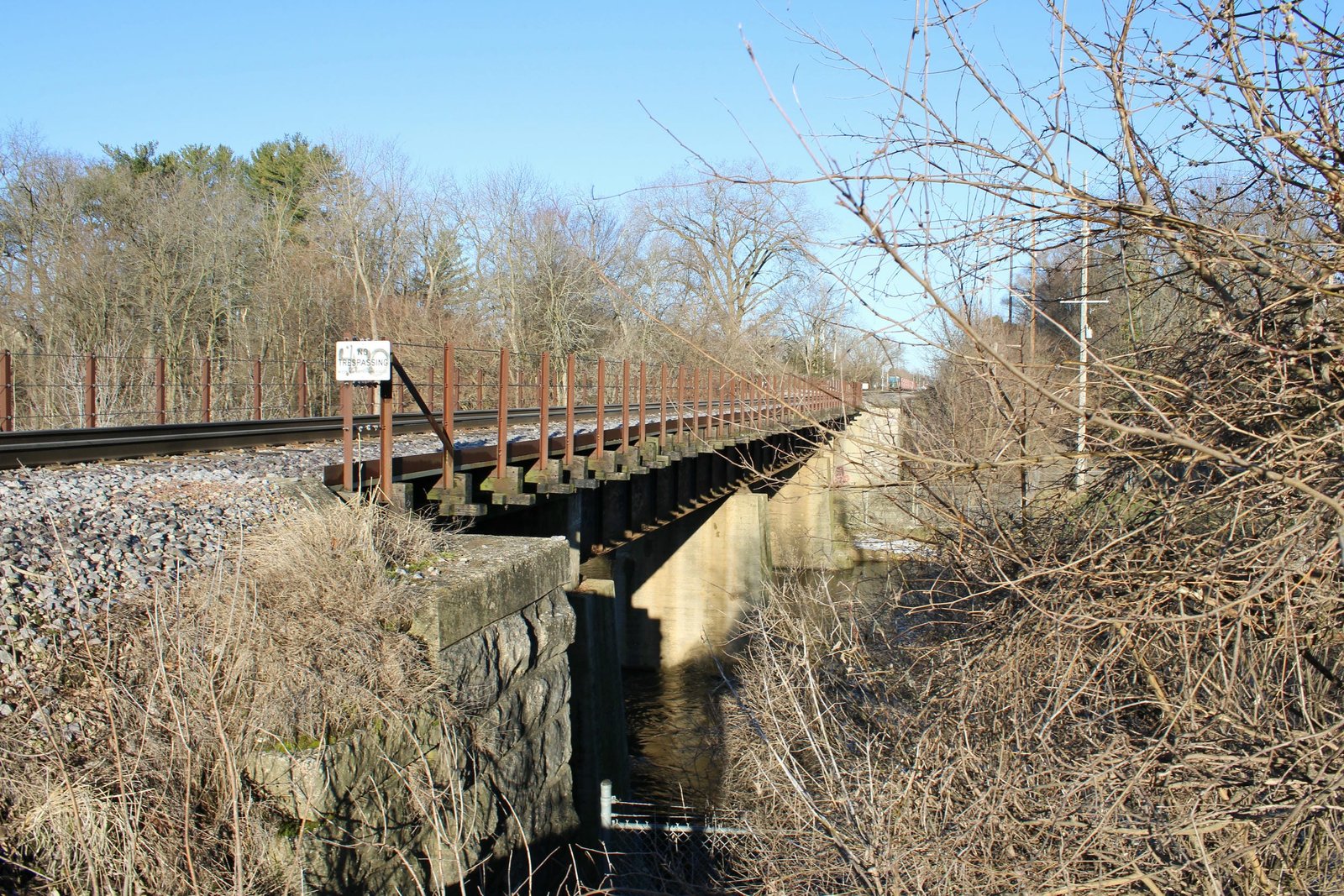 Looking west